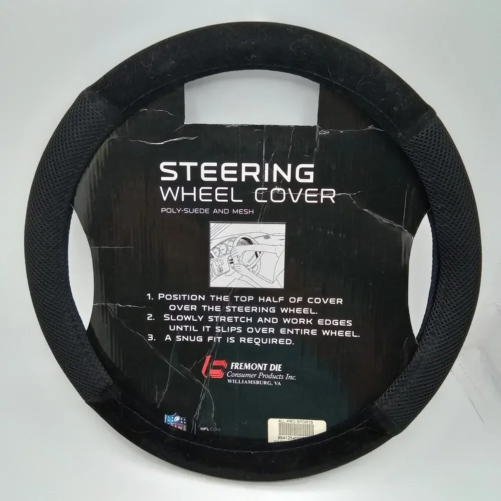New York Jets NFL Mesh & Poly Suede Sterring Wheel Cover